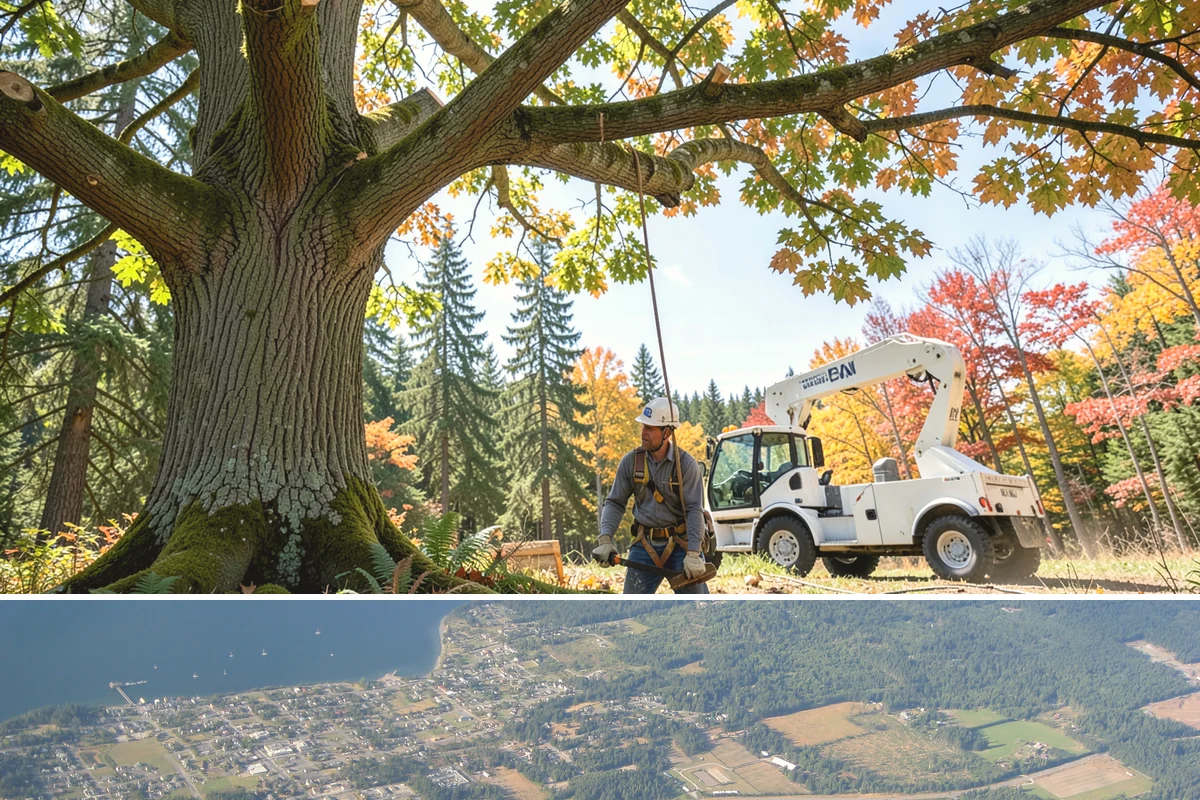 Dead tree removal in Coupeville, Island County, WA - In the Puget Sound climate, dead tree removal can be performed year-round but is often scheduled during dry seasons when frozen...
