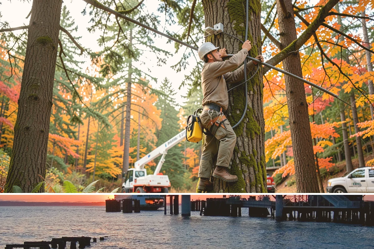 Dead tree removal in Edmonds, Snohomish County, WA - In the Puget Sound climate, dead tree removal can be performed year-round but is often scheduled during dry seasons when frozen...