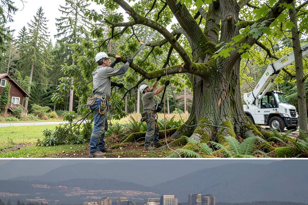 Dead tree removal in Medina, King County, WA - In the Puget Sound climate, dead tree removal can be performed year-round but is often scheduled during dry seasons when frozen...
