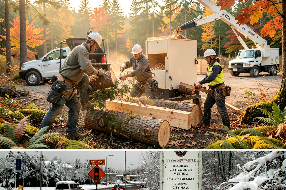 Dead tree removal in Newcastle, King County, WA - In the Puget Sound climate, dead tree removal can be performed year-round but is often scheduled during dry seasons when frozen...