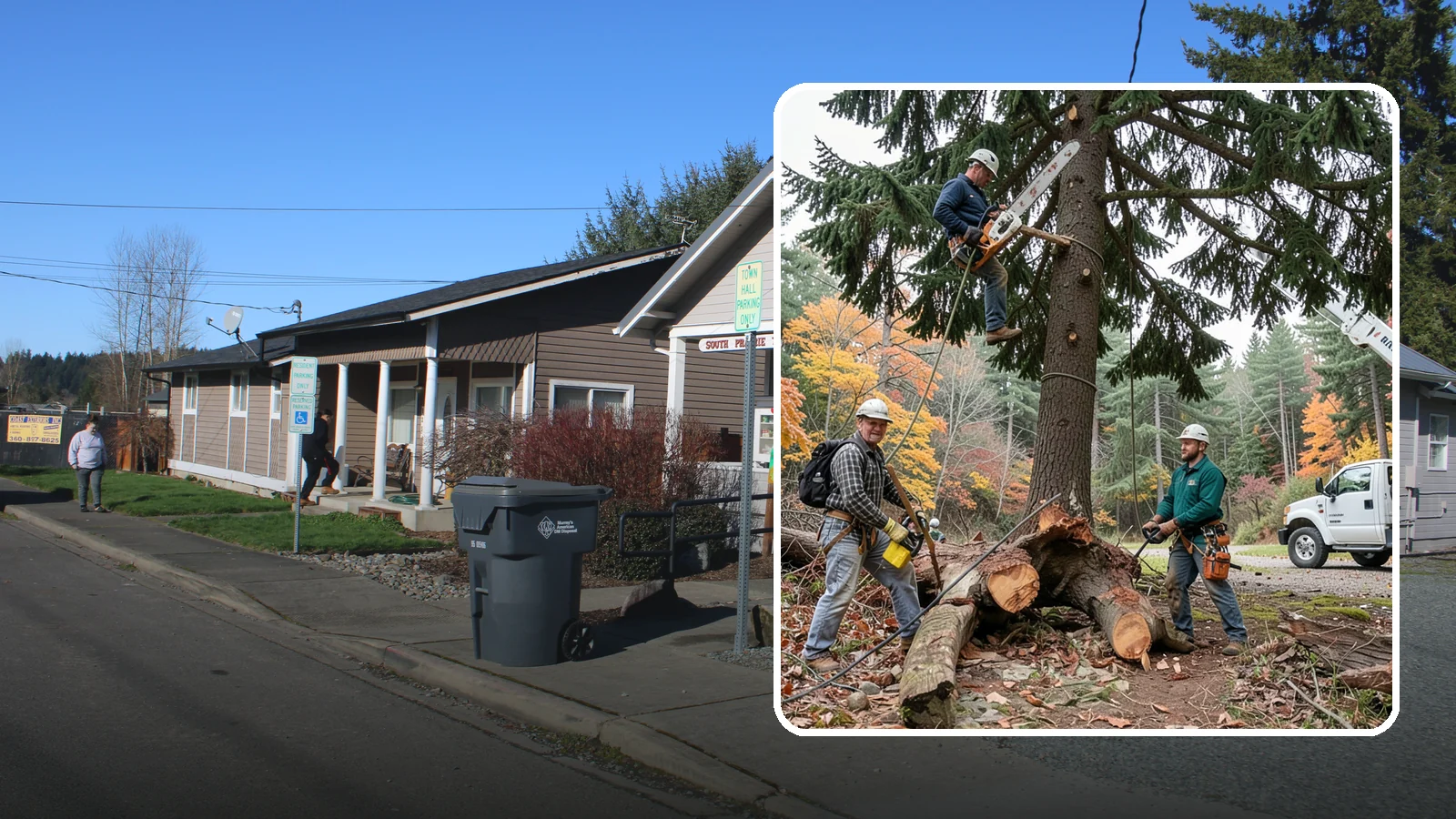 Dead tree removal in South Prairie, Pierce County, WA - The removal of dead trees that no longer have living tissue.