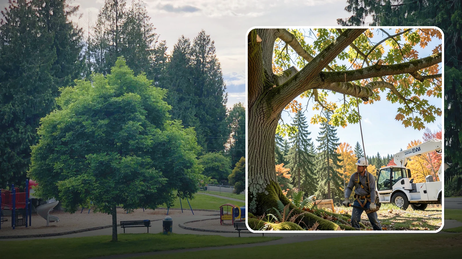 Deadwood removal in Bonney Lake, Pierce County, WA - The removal of dead branches from the canopy.