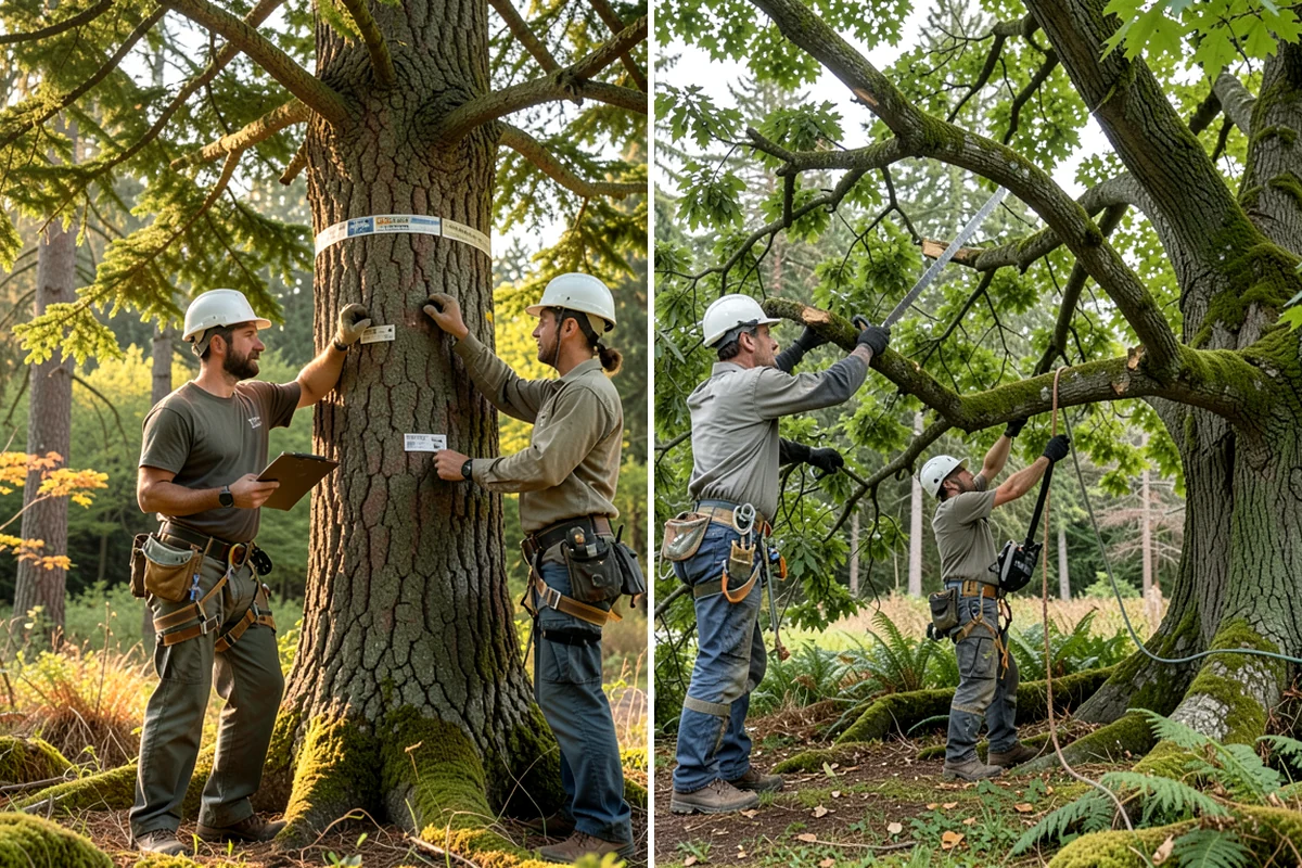 Deadwood removal in DuPont, Pierce County, WA - Assess canopy condition and pruning objectives