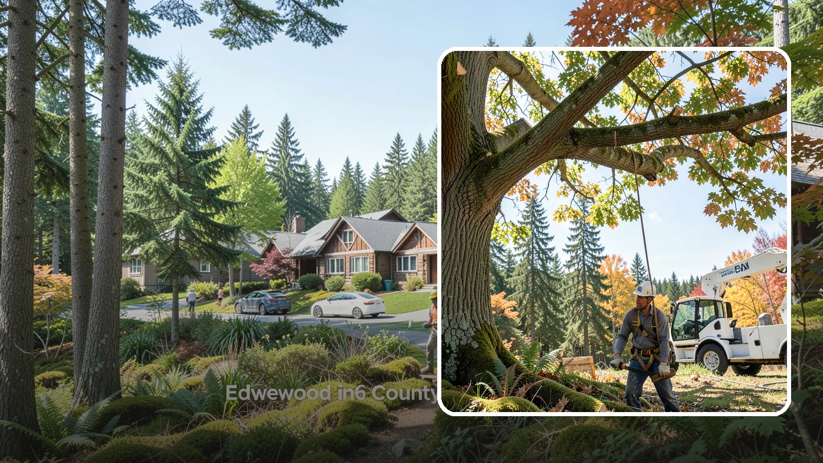 Deadwood removal in Edgewood, Pierce County, WA - The removal of dead branches from the canopy.