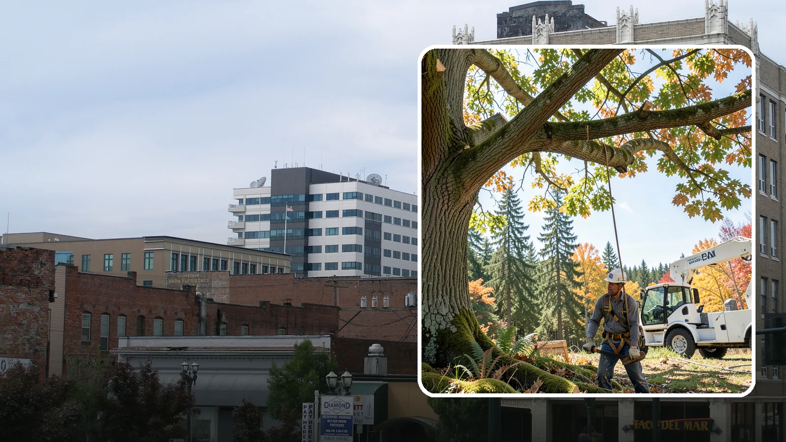 Deadwood removal in Everett, Snohomish County, WA - The removal of dead branches from the canopy.