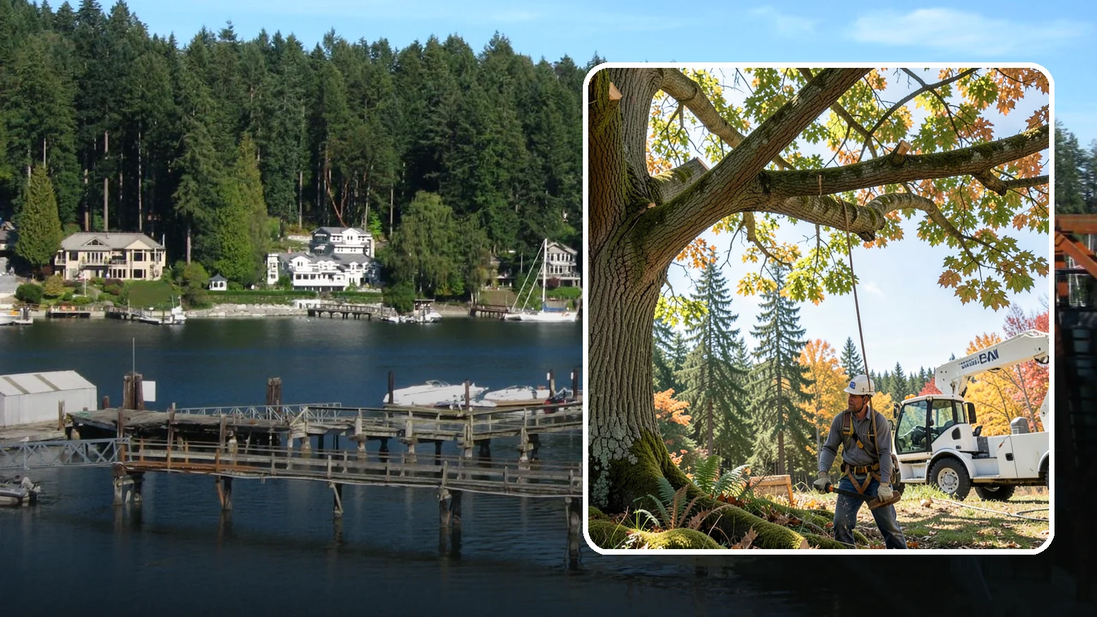 Deadwood removal in Gig Harbor, Pierce County, WA - The removal of dead branches from the canopy.