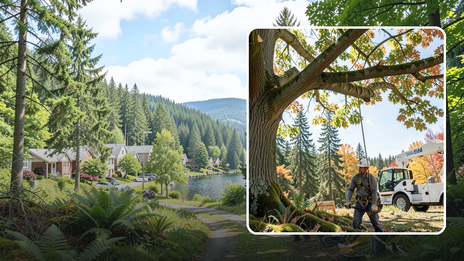 Deadwood removal in Lake Forest Park, King County, WA - The removal of dead branches from the canopy.