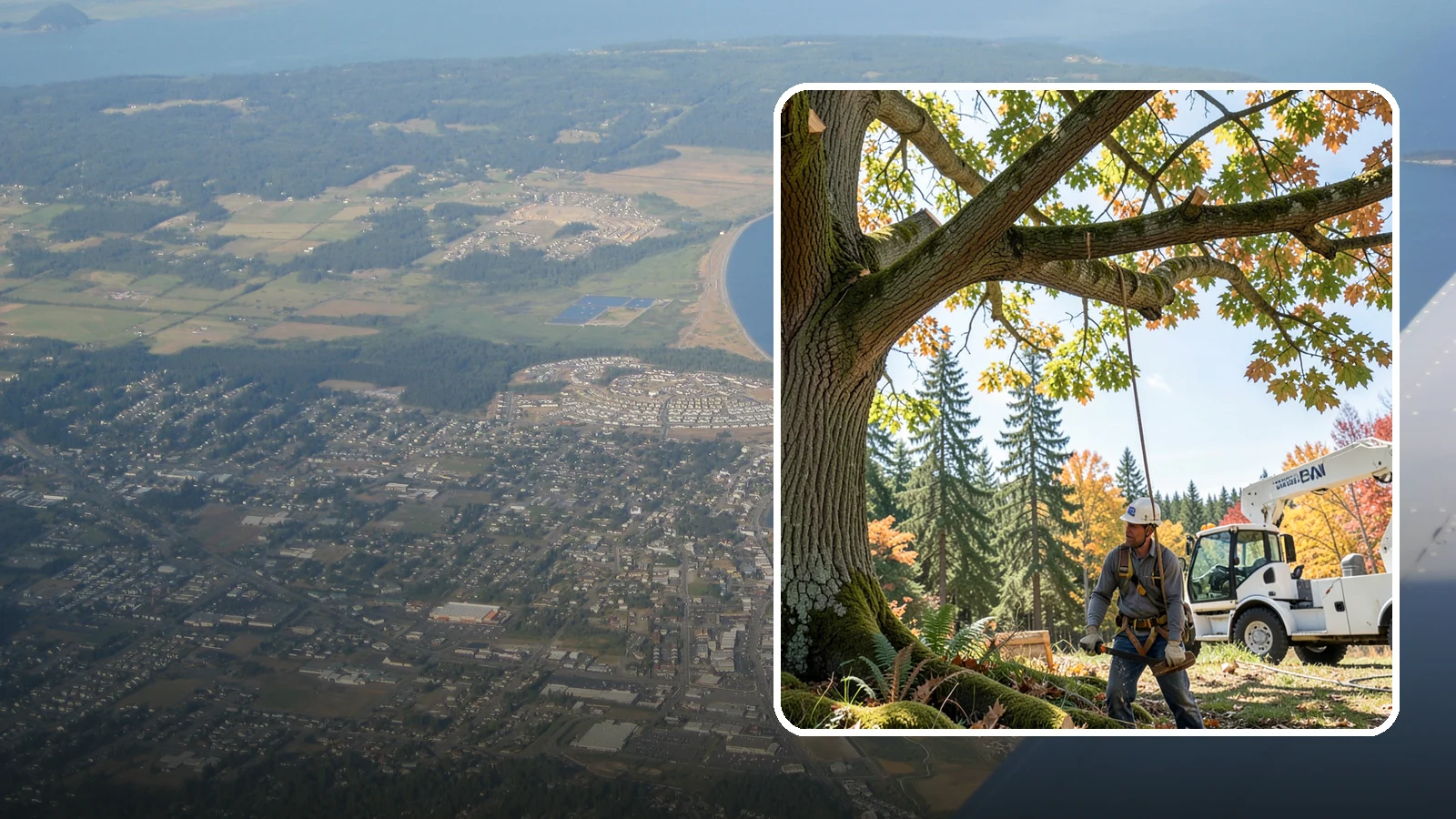 Deadwood removal in Oak Harbor, Island County, WA - The removal of dead branches from the canopy.