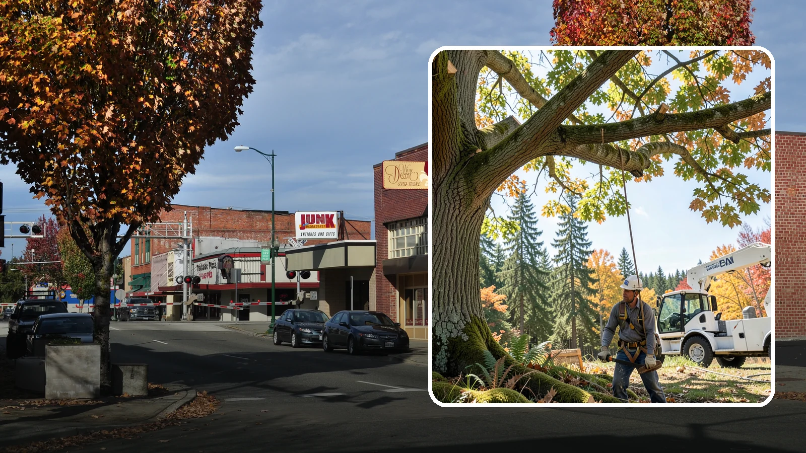 Deadwood removal in Puyallup, Pierce County, WA - The removal of dead branches from the canopy.