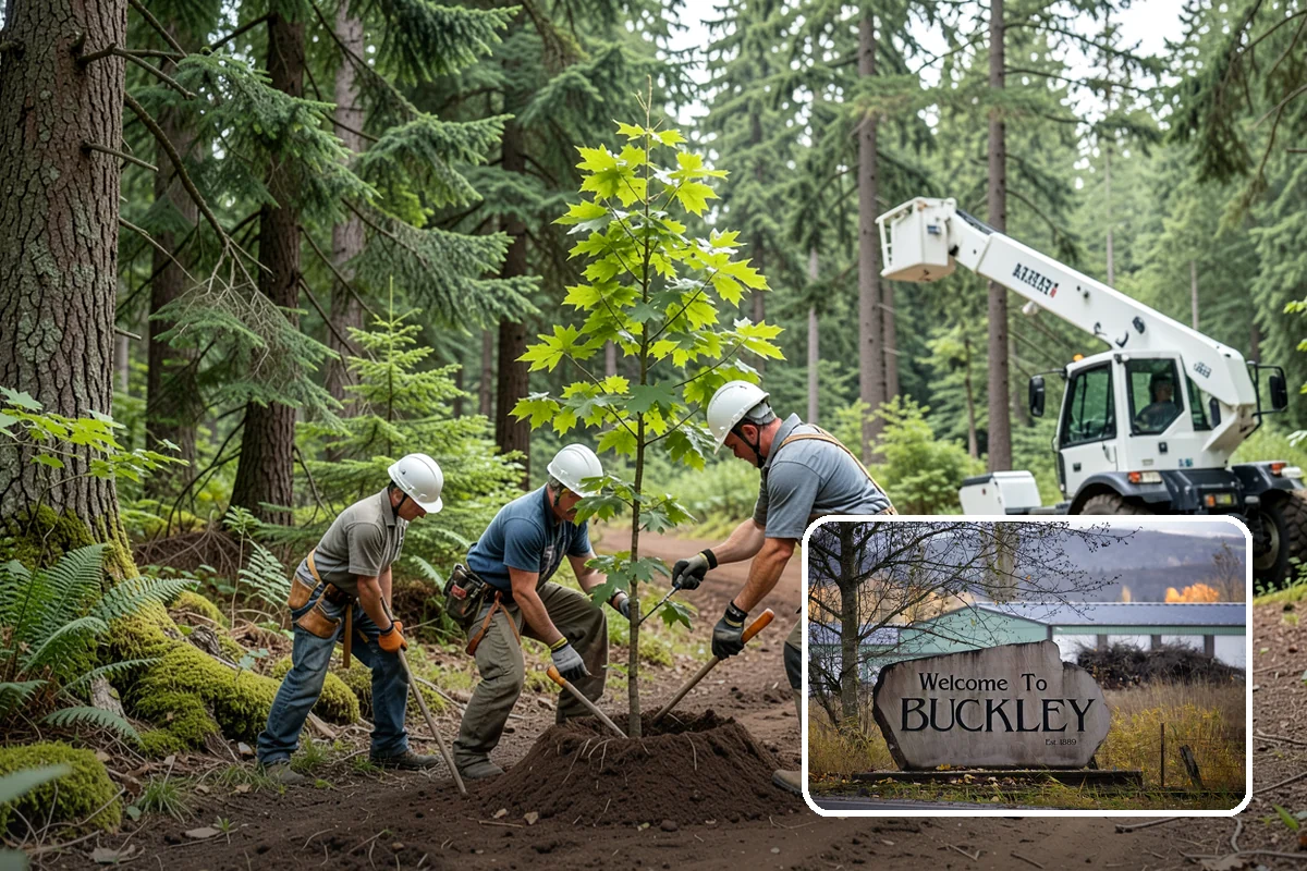 Debris Cleanup in Buckley, Pierce County, WA - Turns removed wood and debris into usable products