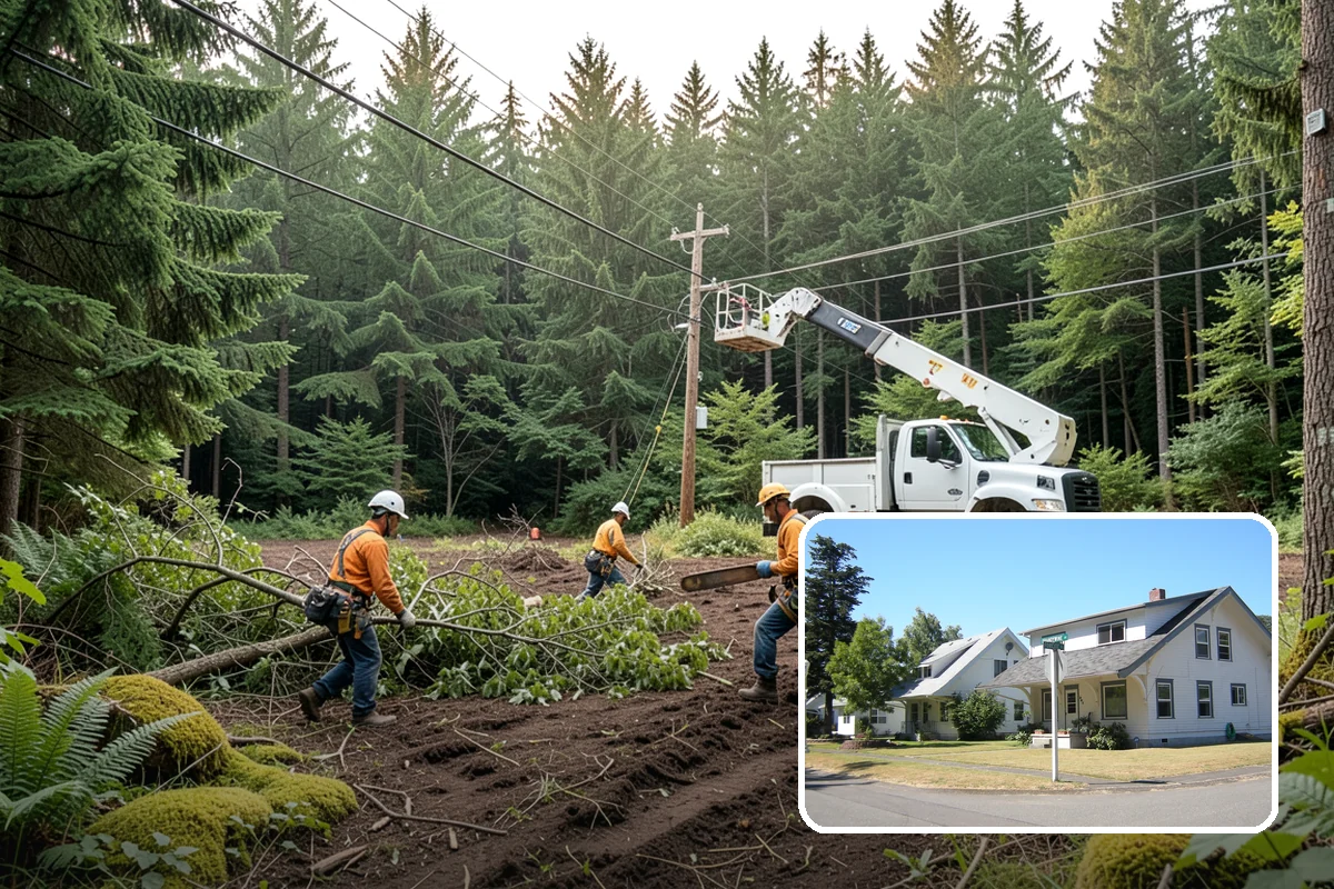 Debris Cleanup in DuPont, Pierce County, WA - Turns removed wood and debris into usable products