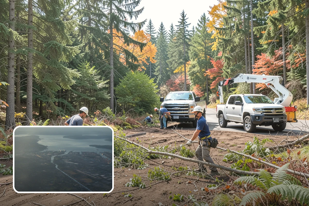 Debris Cleanup in Fife, Pierce County, WA - Turns removed wood and debris into usable products