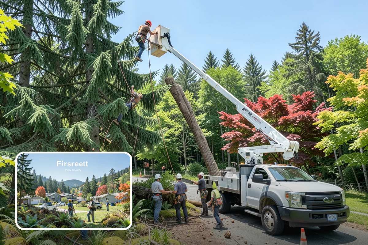 Debris Cleanup in Fircrest, Pierce County, WA - Turns removed wood and debris into usable products
