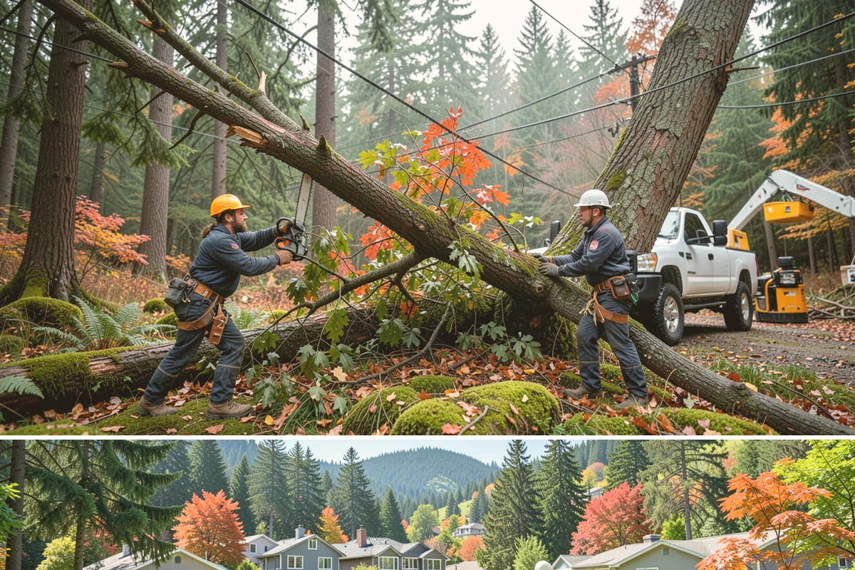 Debris Cleanup in Fircrest, Pierce County, WA - This service can be performed year-round in Puget Sound weather but often follows storms or tree work