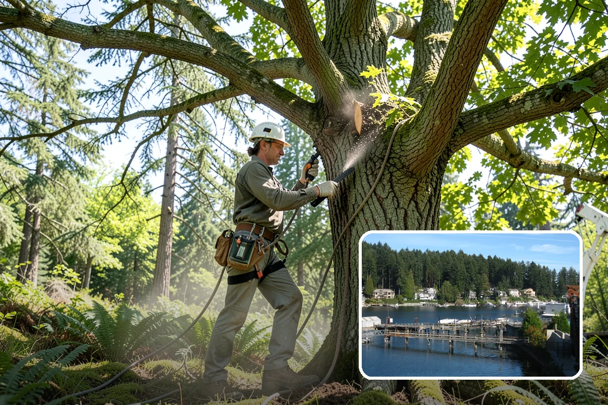 Debris Cleanup in Gig Harbor, Pierce County, WA - Turns removed wood and debris into usable products