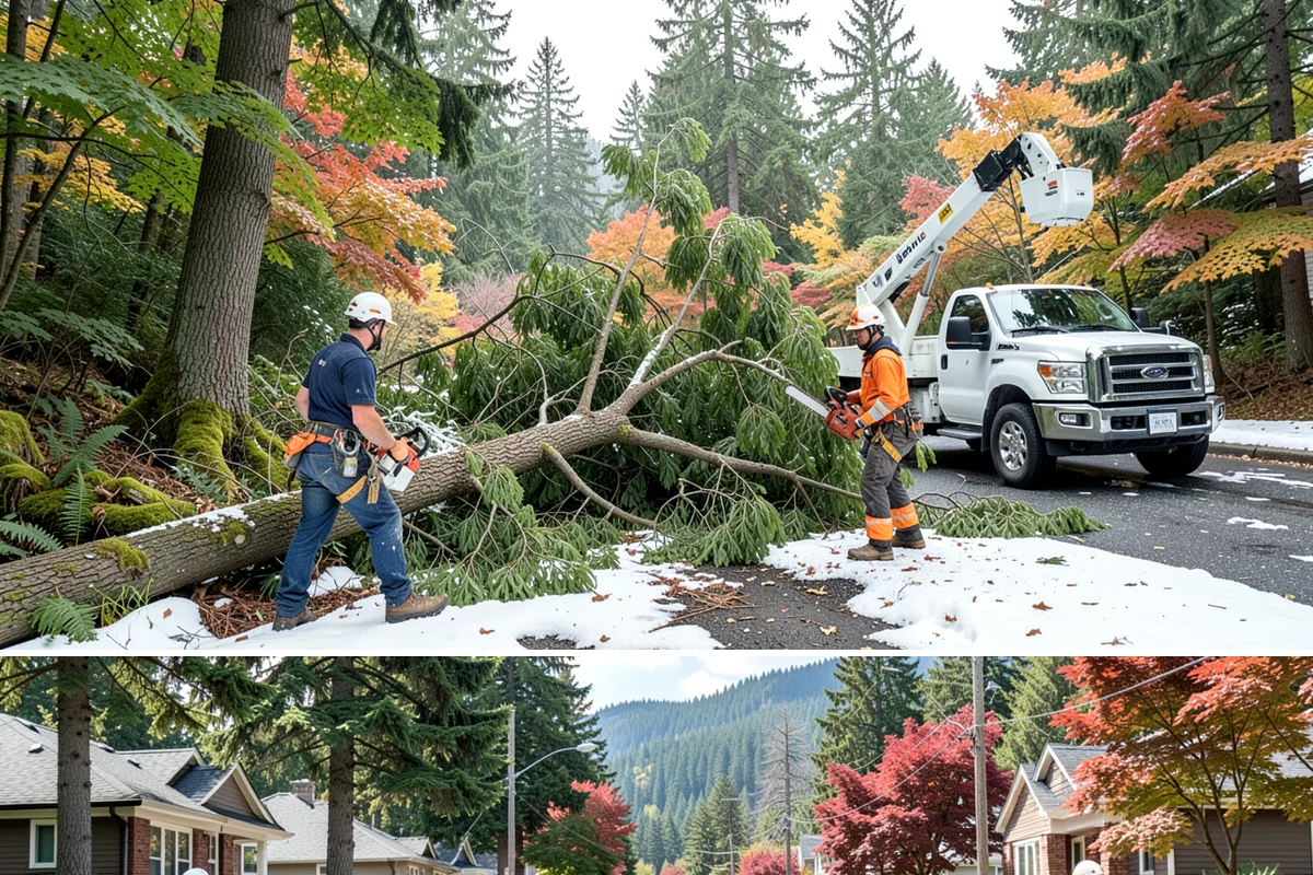 Debris Cleanup in Hunts Point, King County, WA - This service can be performed year-round in Puget Sound weather but often follows storms or tree work