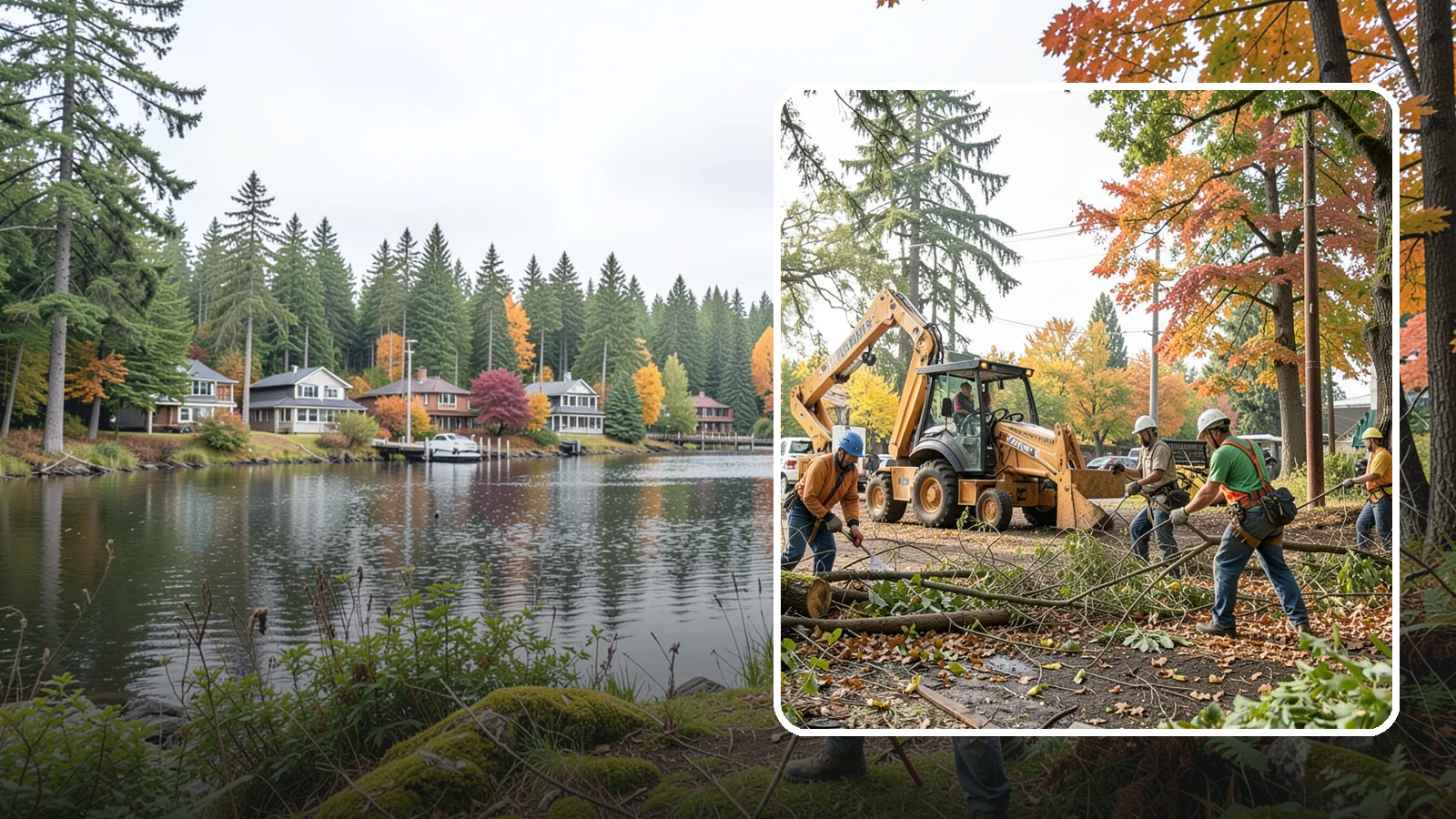 Debris Cleanup in La Conner, Skagit County, WA - The collection and removal of branches, leaves, and woody debris from a site.