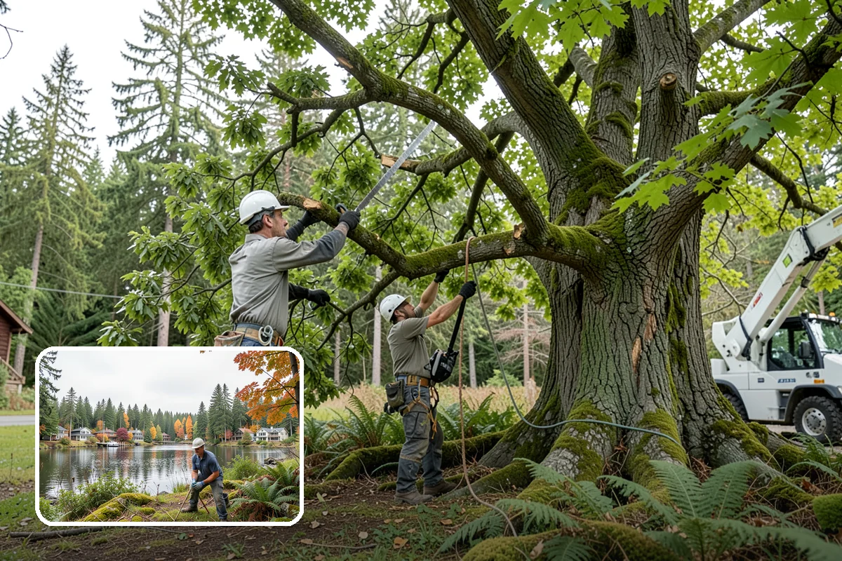 Debris Cleanup in La Conner, Skagit County, WA - Turns removed wood and debris into usable products