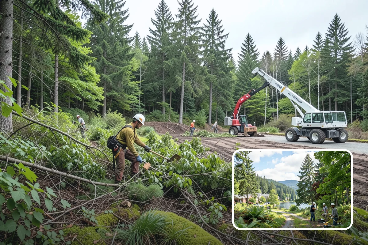 Debris Cleanup in Lake Forest Park, King County, WA - Turns removed wood and debris into usable products
