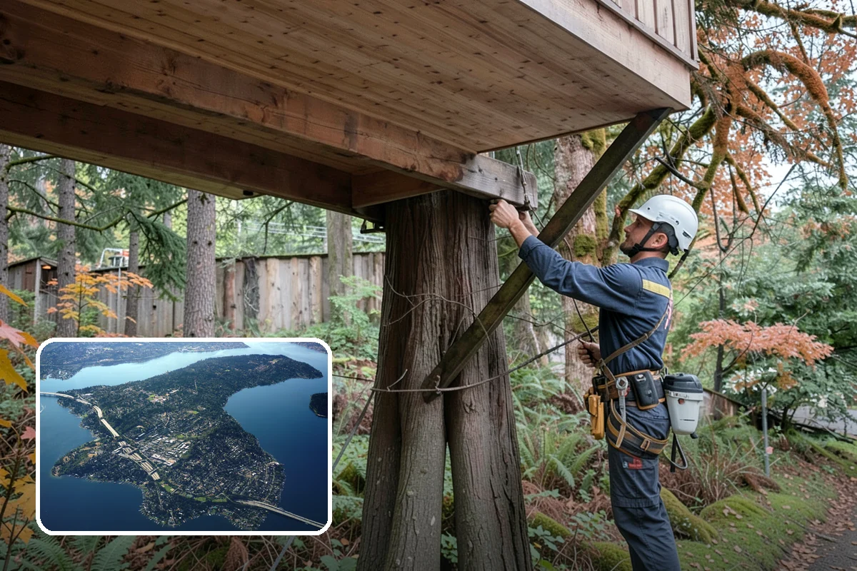 Debris Cleanup in Mercer Island, King County, WA - Turns removed wood and debris into usable products