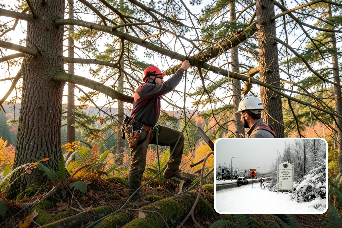 Debris Cleanup in Newcastle, King County, WA - Turns removed wood and debris into usable products