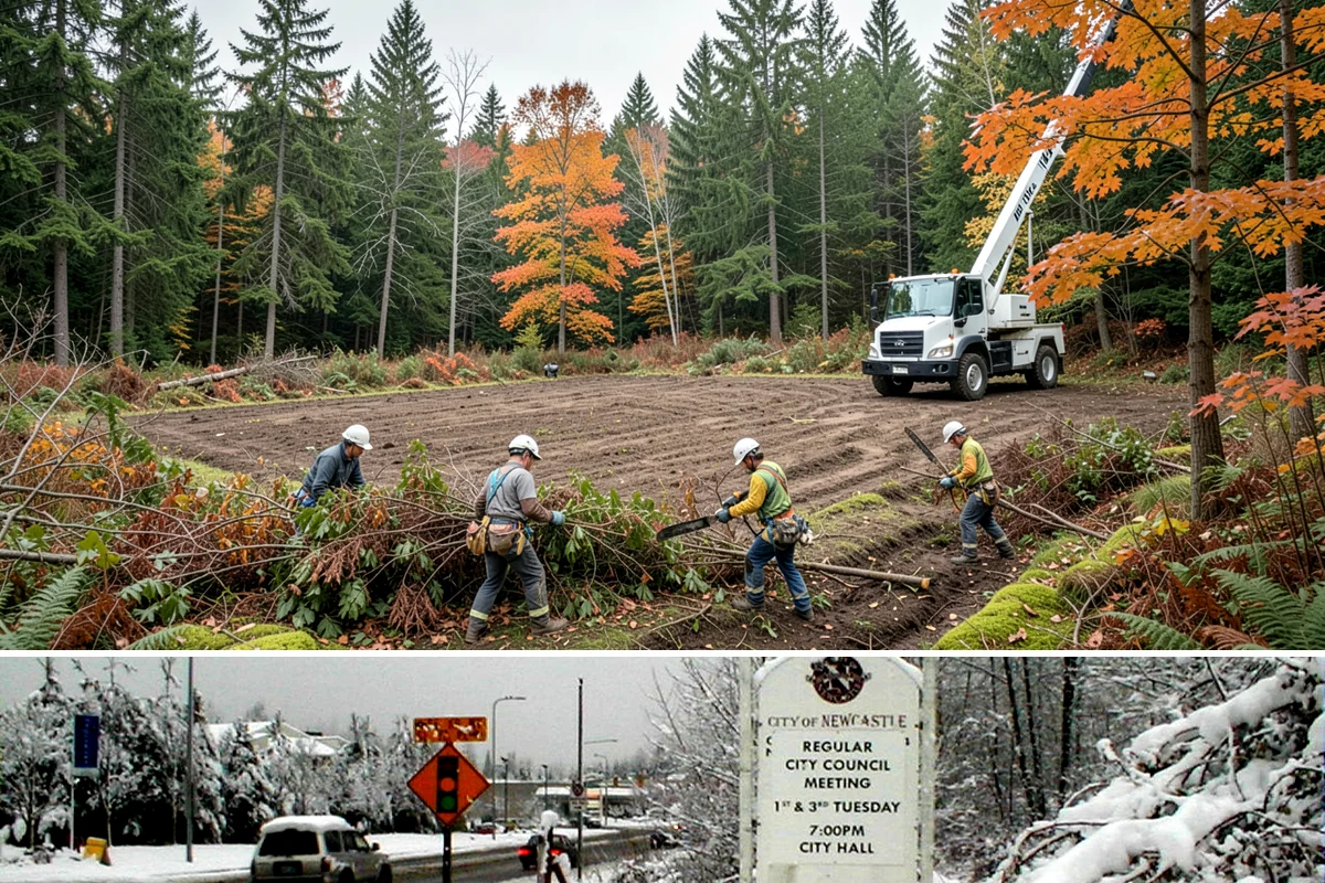Debris Cleanup in Newcastle, King County, WA - This service can be performed year-round in Puget Sound weather but often follows storms or tree work