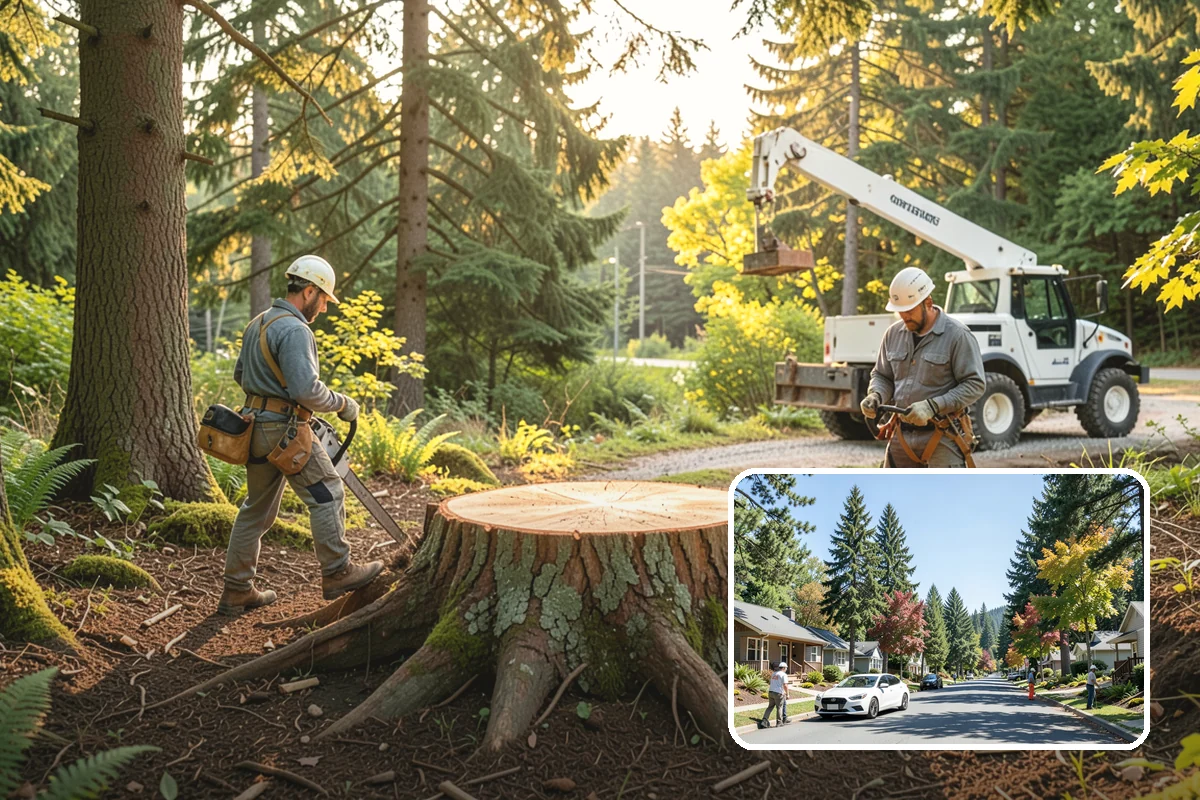 Debris Cleanup in Orting, Pierce County, WA - Turns removed wood and debris into usable products