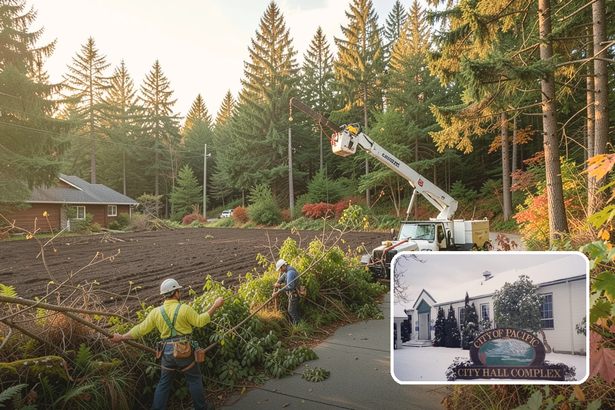 Debris Cleanup in Pacific, King County, WA - Turns removed wood and debris into usable products