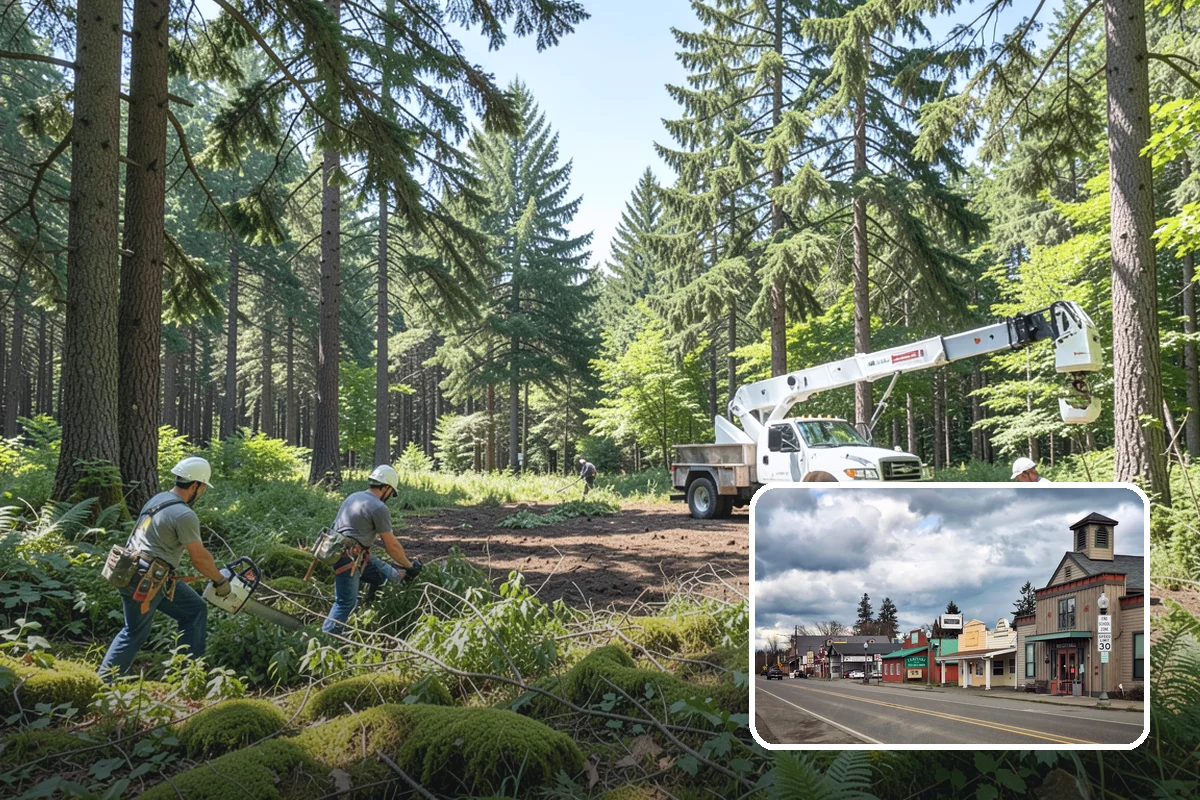 Debris Cleanup in Roy, Pierce County, WA - Turns removed wood and debris into usable products