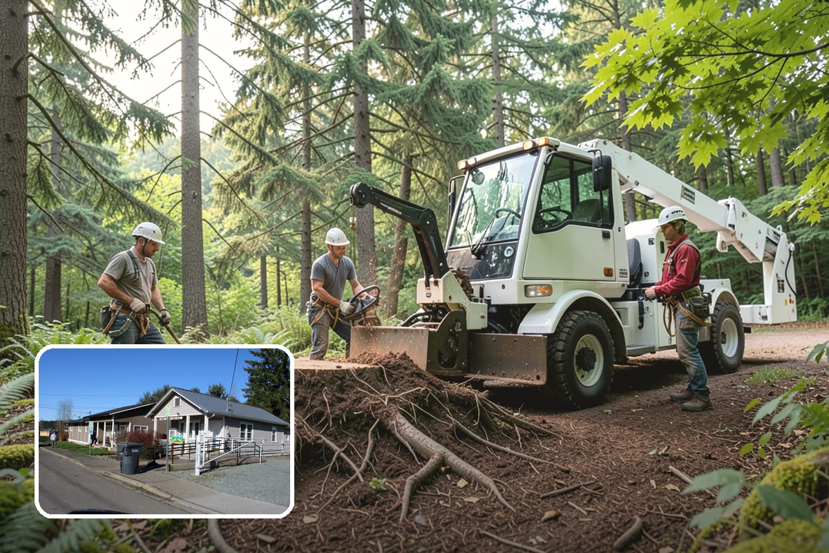 Debris Cleanup in South Prairie, Pierce County, WA - Turns removed wood and debris into usable products