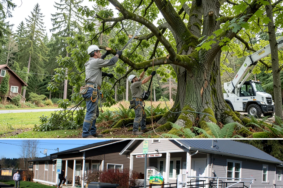 Debris Cleanup in South Prairie, Pierce County, WA - This service can be performed year-round in Puget Sound weather but often follows storms or tree work