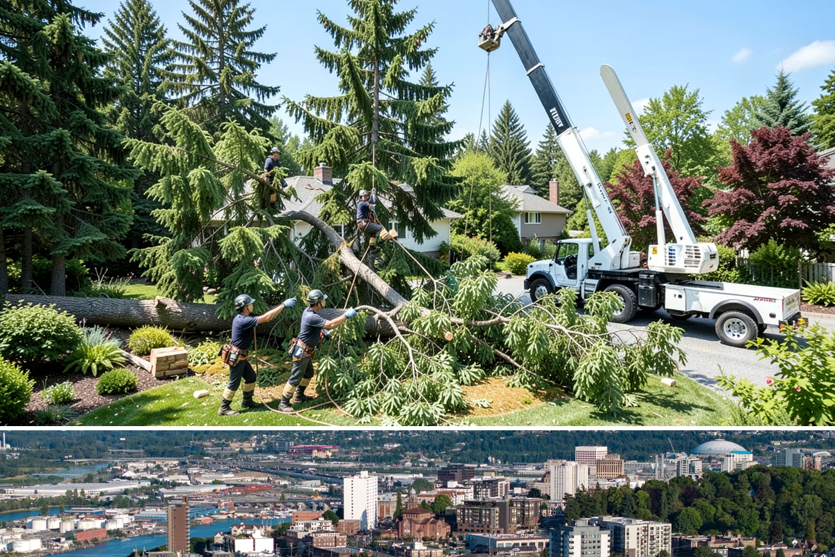 Debris Cleanup in Tacoma, Pierce County, WA - This service can be performed year-round in Puget Sound weather but often follows storms or tree work