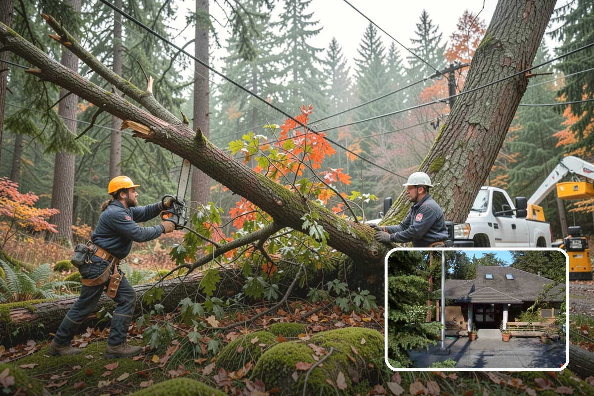 Debris Cleanup in Yarrow Point, King County, WA - Turns removed wood and debris into usable products