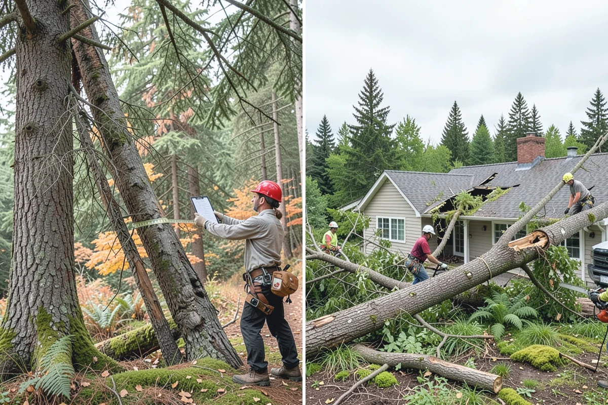 Deep root fertilization in Beaux Arts Village, King County, WA - Inspect the tree and its site
