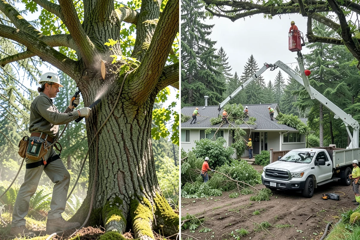 Deep root fertilization in Kenmore, King County, WA - Inspect the tree and its site