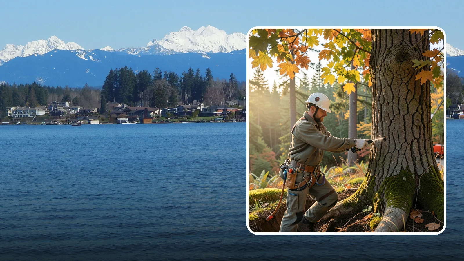 Deep root fertilization in Lake Stevens, Snohomish County, WA - The injection of nutrients into the root zone.