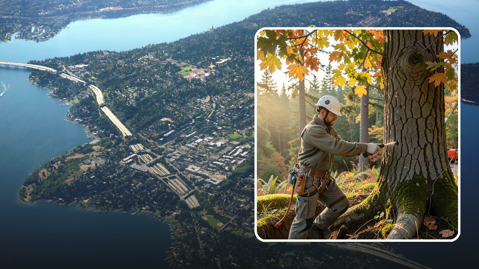 Deep root fertilization in Mercer Island, King County, WA - The injection of nutrients into the root zone.