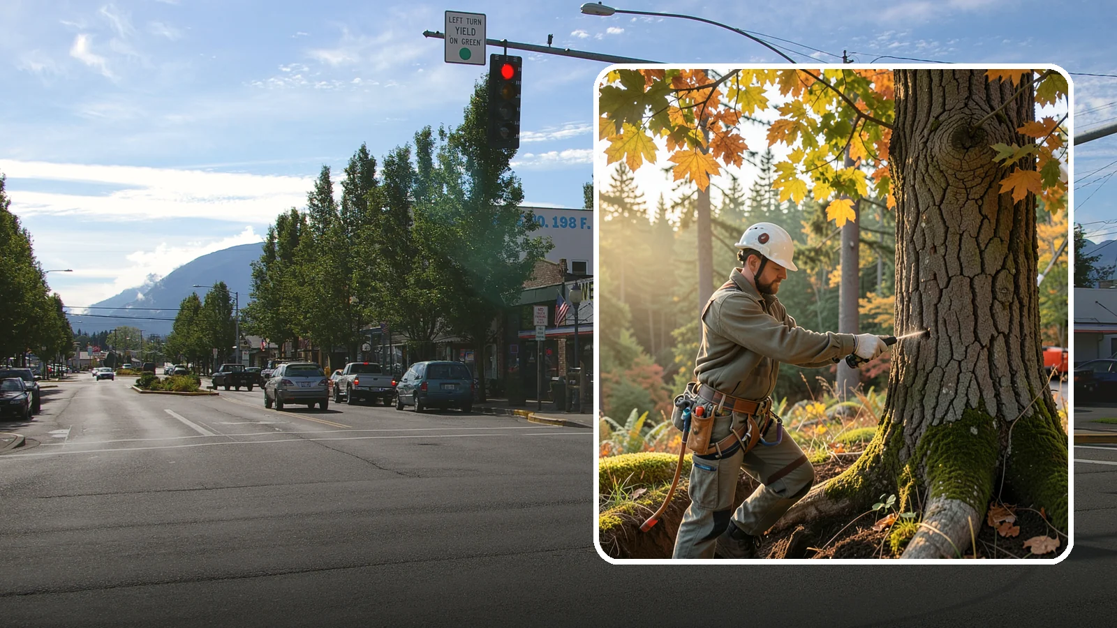 Deep root fertilization in North Bend, King County, WA - The injection of nutrients into the root zone.
