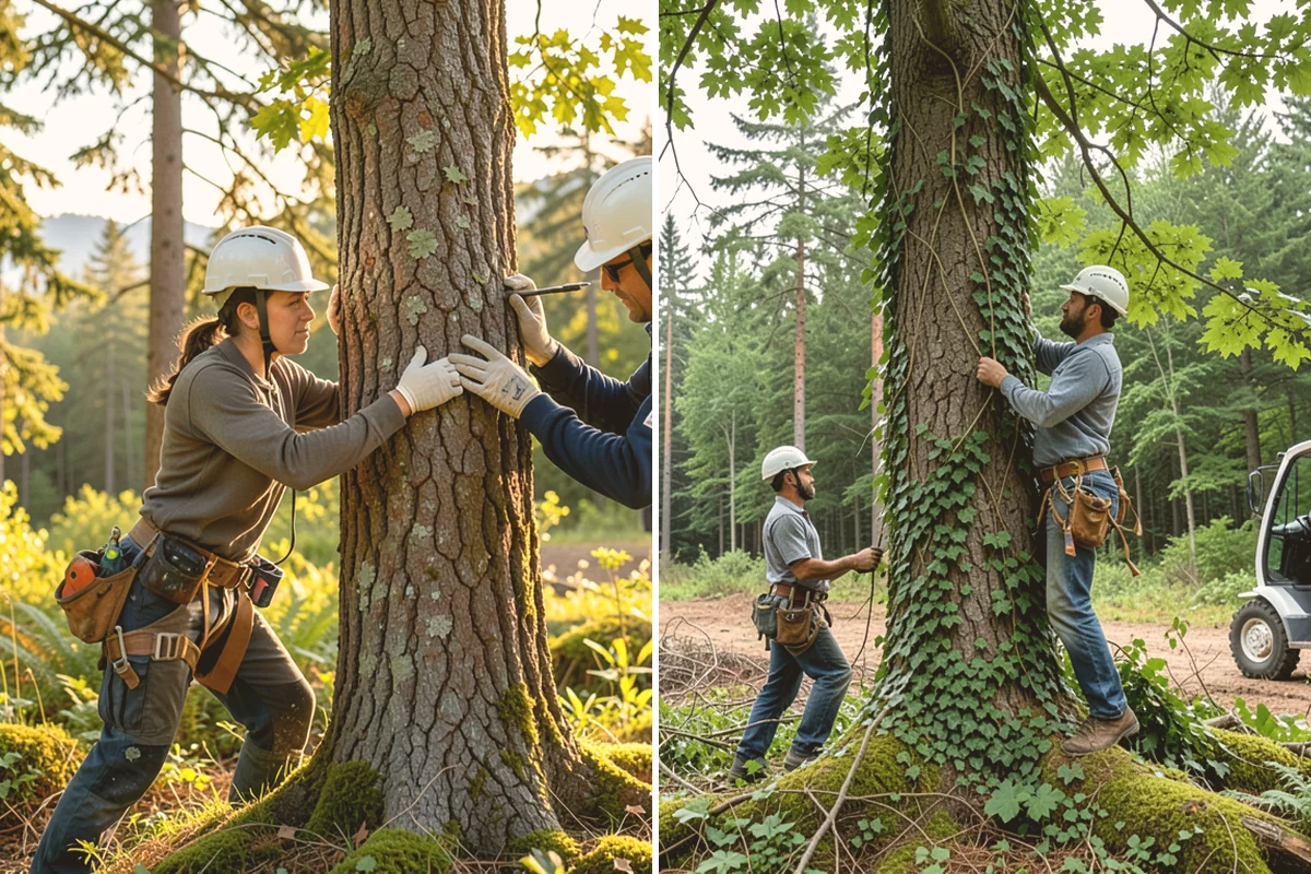 Deep root fertilization in Stanwood, Snohomish County, WA - Inspect the tree and its site