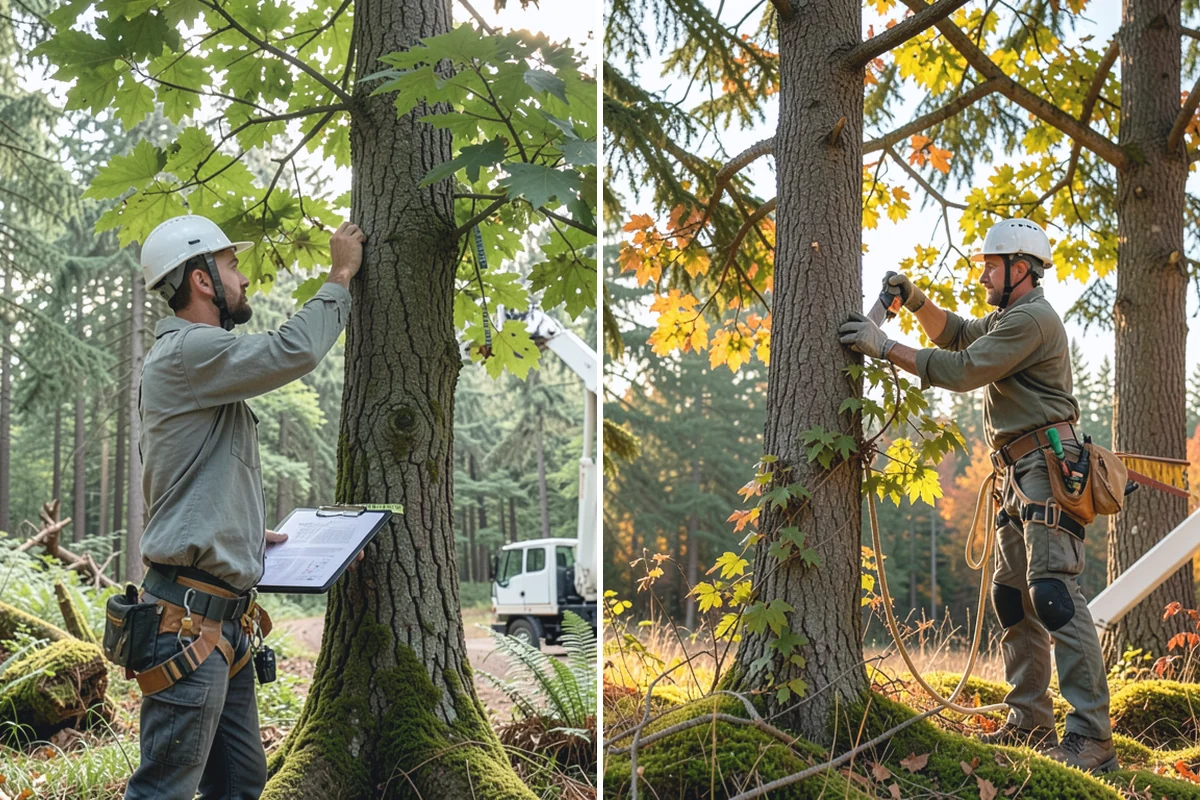 Deep root fertilization in Sumner, Pierce County, WA - Inspect the tree and its site