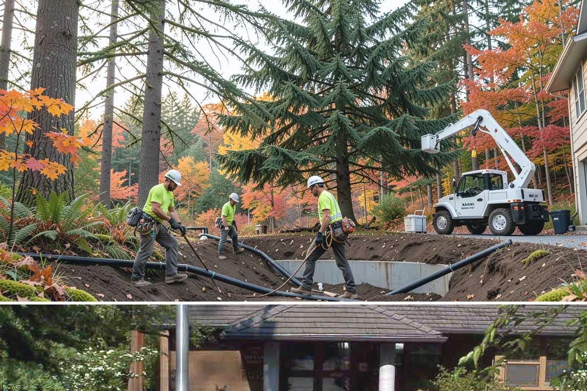 Deep root fertilization in Yarrow Point, King County, WA - This service can be performed year-round in the Puget Sound region but may require air excavation tools during wetter seasons to...