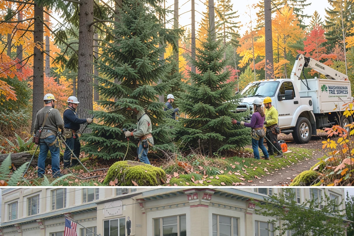 Diseased tree removal in Anacortes, Skagit County, WA - Work can be performed year-round in the Puget Sound climate but requires extra caution during wet seasons due to slippery...