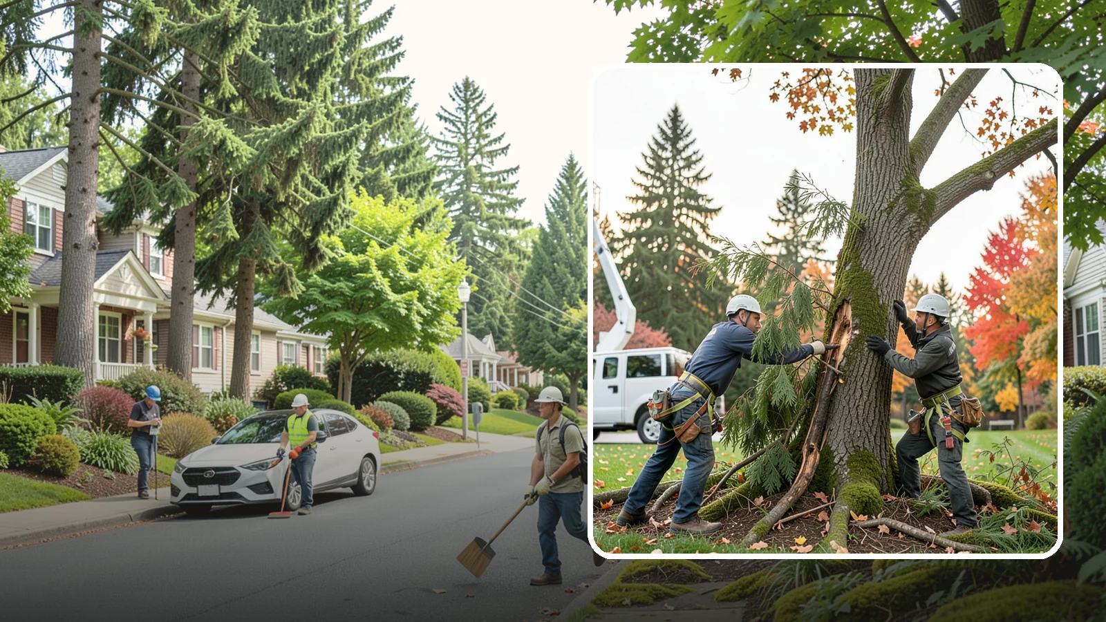 Diseased tree removal in Beaux Arts Village, King County, WA - The removal of trees affected by disease beyond recovery.