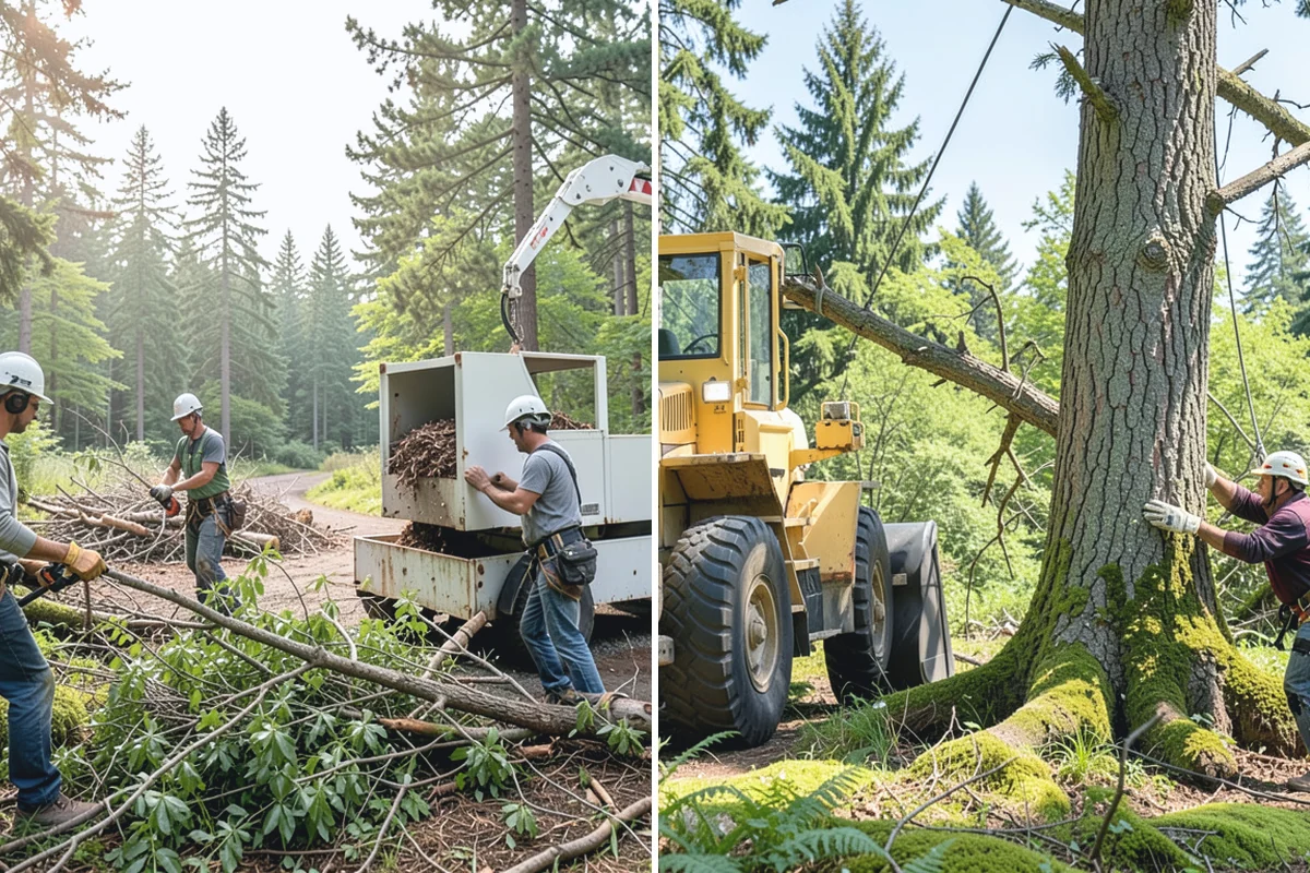 Diseased tree removal in Beaux Arts Village, King County, WA - On-site assessment and hazard evaluation