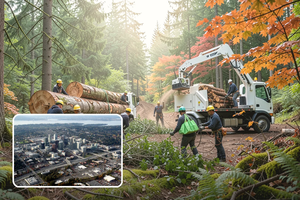 Diseased tree removal in Bellevue, King County, WA - Removes safety hazards and reduces liability