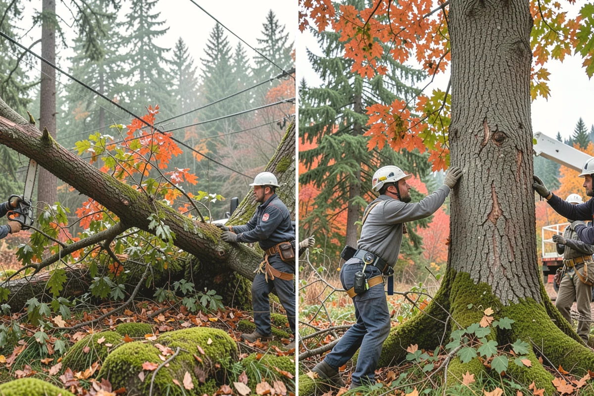 Diseased tree removal in Covington, King County, WA - On-site assessment and hazard evaluation