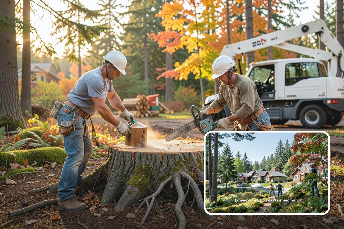 Diseased tree removal in Edgewood, Pierce County, WA - Removes safety hazards and reduces liability