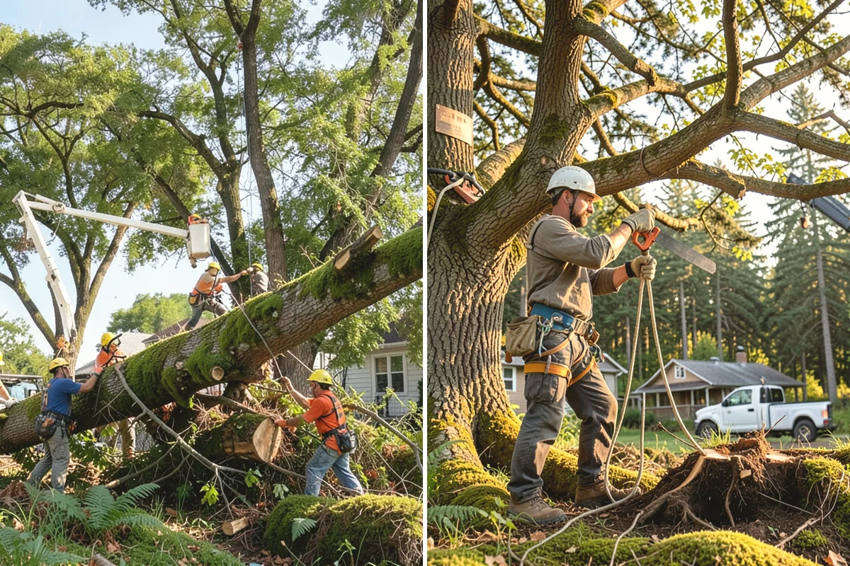 Diseased tree removal in Edgewood, Pierce County, WA - On-site assessment and hazard evaluation