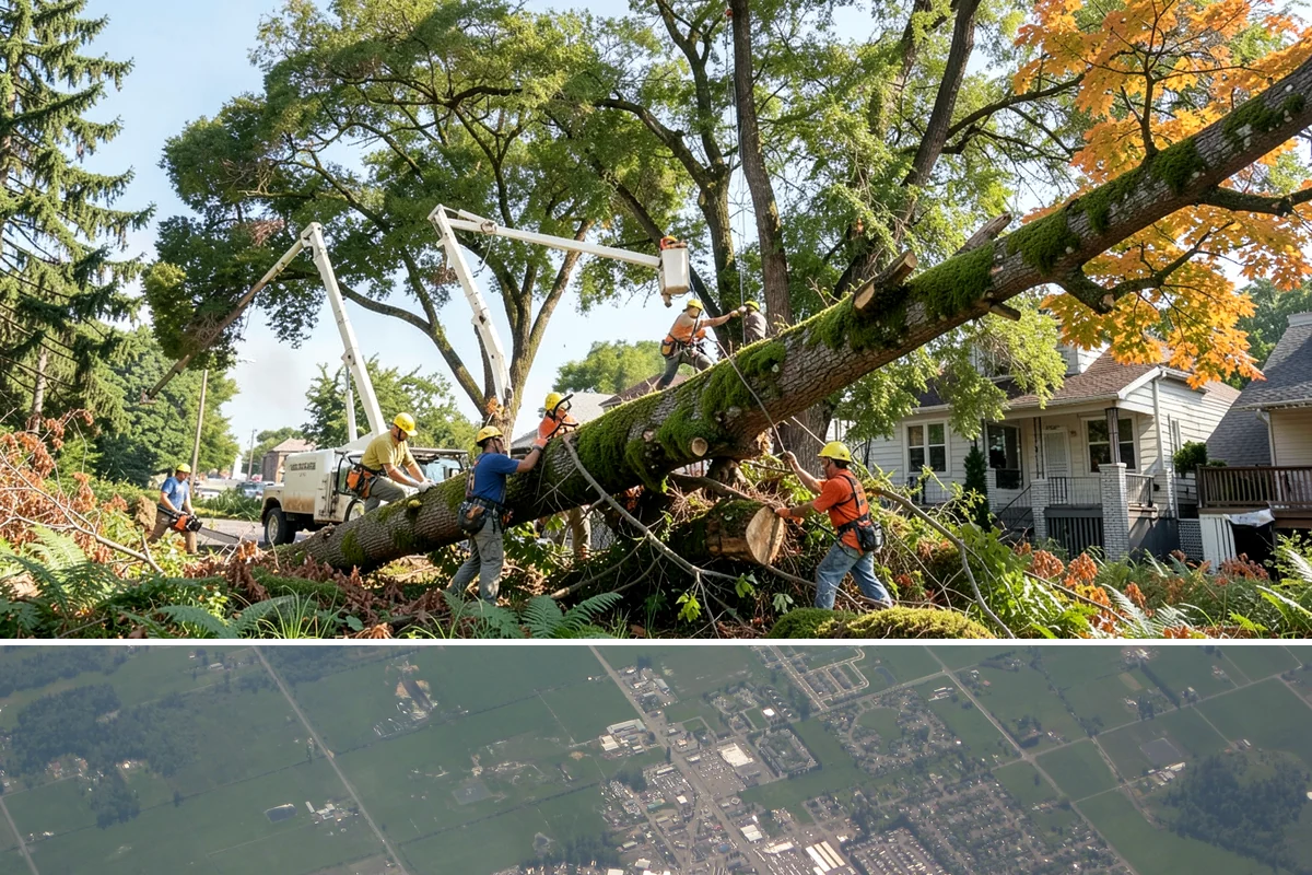 Diseased tree removal in Enumclaw, King County, WA - Work can be performed year-round in the Puget Sound climate but requires extra caution during wet seasons due to slippery...