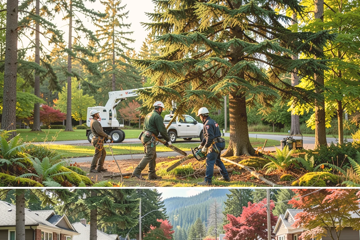 Diseased tree removal in Hunts Point, King County, WA - Work can be performed year-round in the Puget Sound climate but requires extra caution during wet seasons due to slippery...
